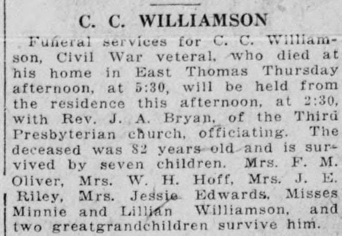 C.C. Williamson obituary